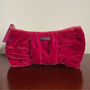 KATE SPADE Small Rosalie Velvet Bow Clutch